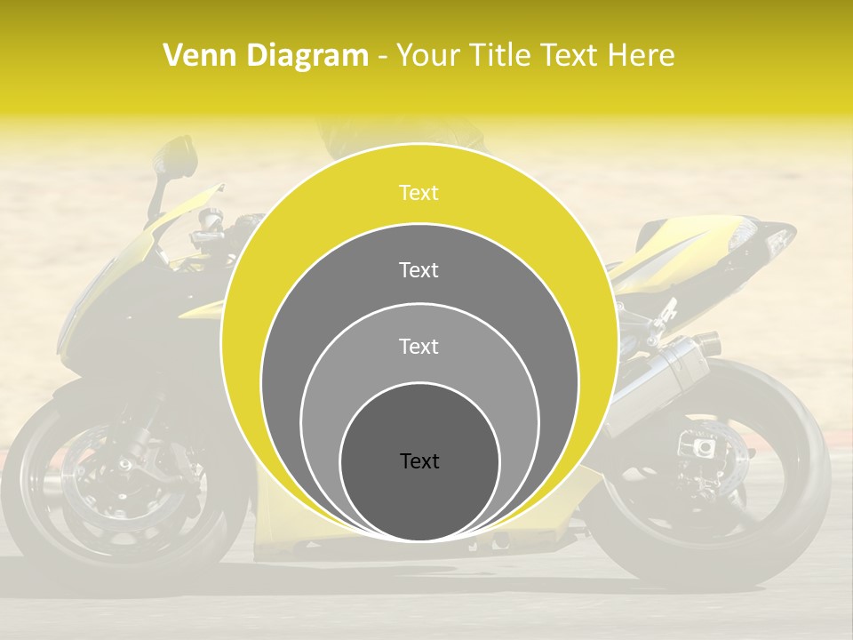 High Speed Superbike On The Circuit (All Logos And Trademarks Removed) PowerPoint Template
