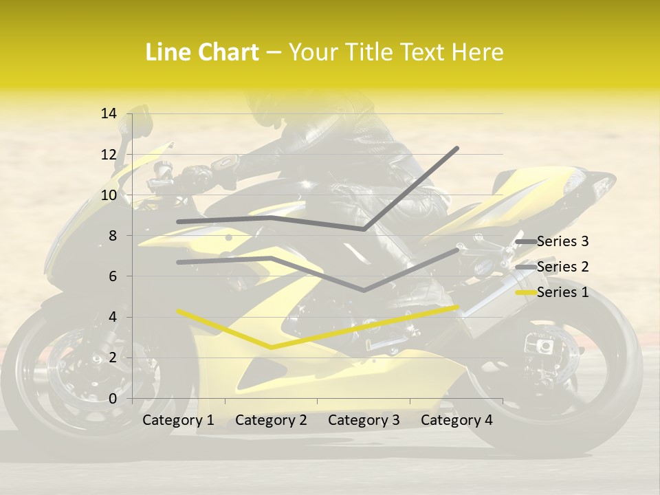 High Speed Superbike On The Circuit (All Logos And Trademarks Removed) PowerPoint Template