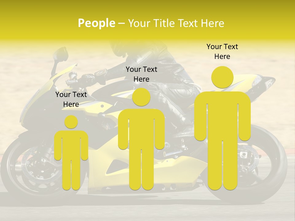 High Speed Superbike On The Circuit (All Logos And Trademarks Removed) PowerPoint Template