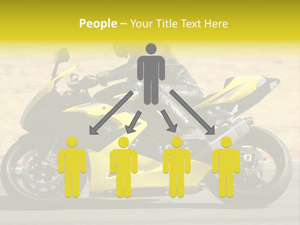 High Speed Superbike On The Circuit (All Logos And Trademarks Removed) PowerPoint Template