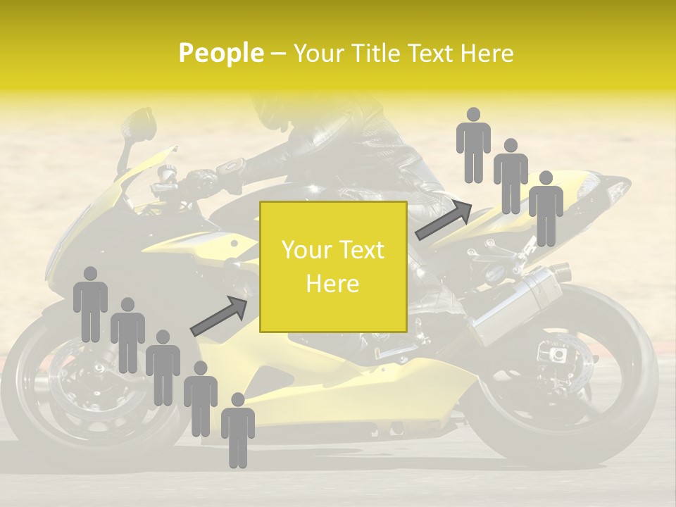 High Speed Superbike On The Circuit (All Logos And Trademarks Removed) PowerPoint Template