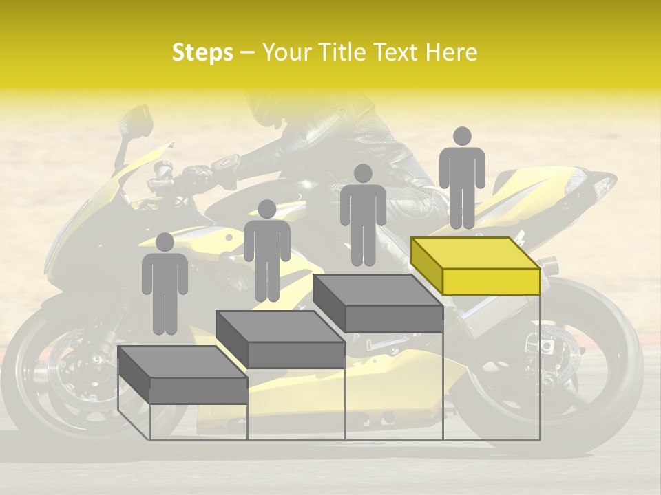 High Speed Superbike On The Circuit (All Logos And Trademarks Removed) PowerPoint Template