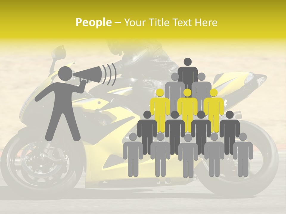 High Speed Superbike On The Circuit (All Logos And Trademarks Removed) PowerPoint Template