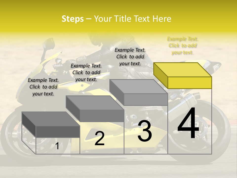 High Speed Superbike On The Circuit (All Logos And Trademarks Removed) PowerPoint Template