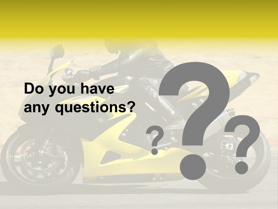 High Speed Superbike On The Circuit (All Logos And Trademarks Removed) PowerPoint Template