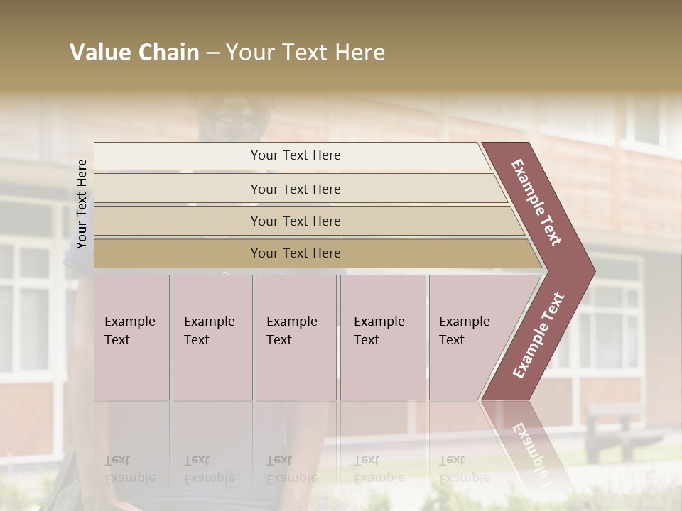College Student Stood Outside PowerPoint Template