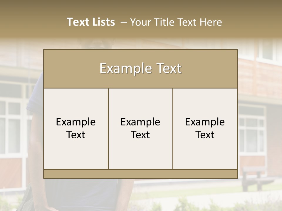 College Student Stood Outside PowerPoint Template