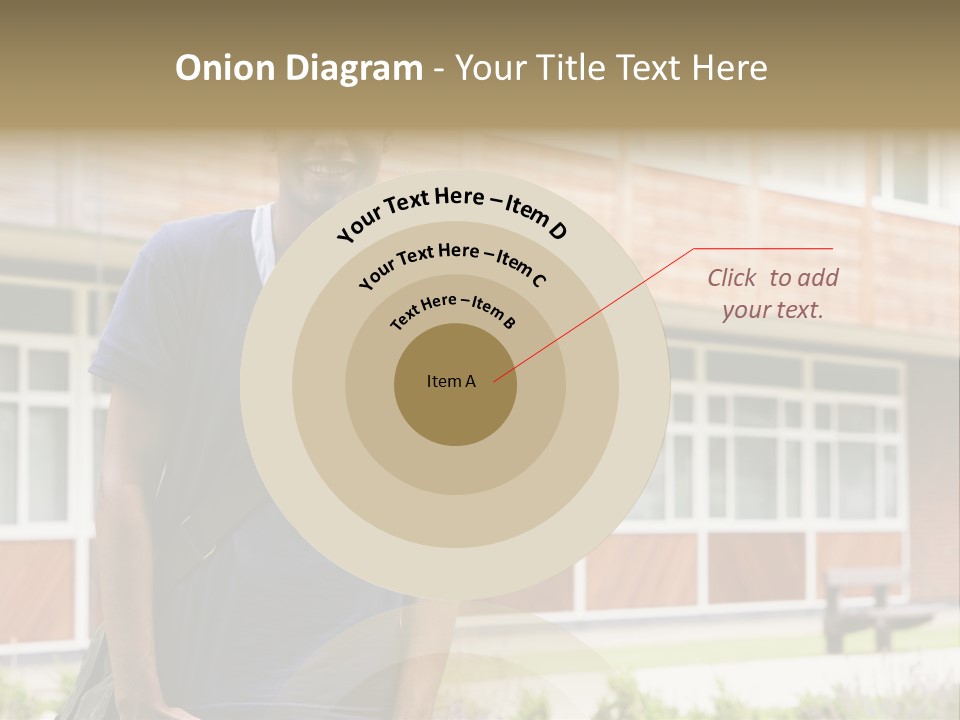 College Student Stood Outside PowerPoint Template