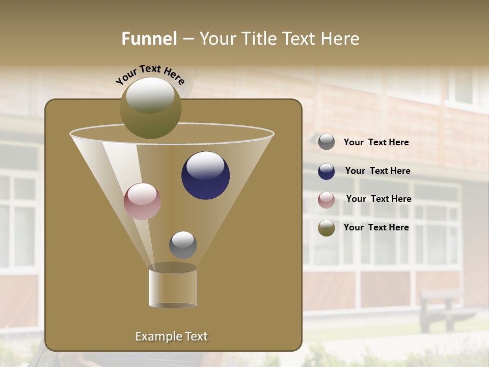 College Student Stood Outside PowerPoint Template