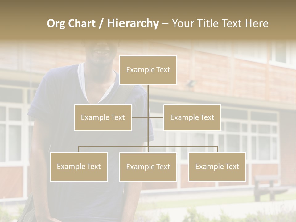 College Student Stood Outside PowerPoint Template