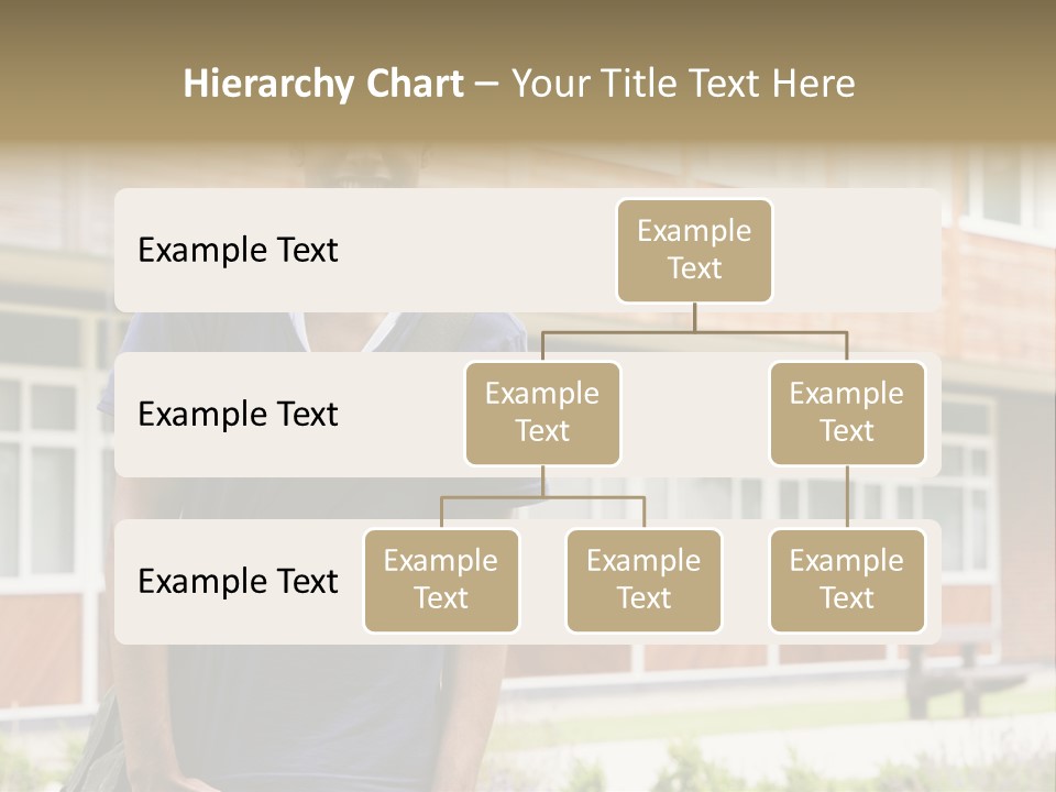 College Student Stood Outside PowerPoint Template