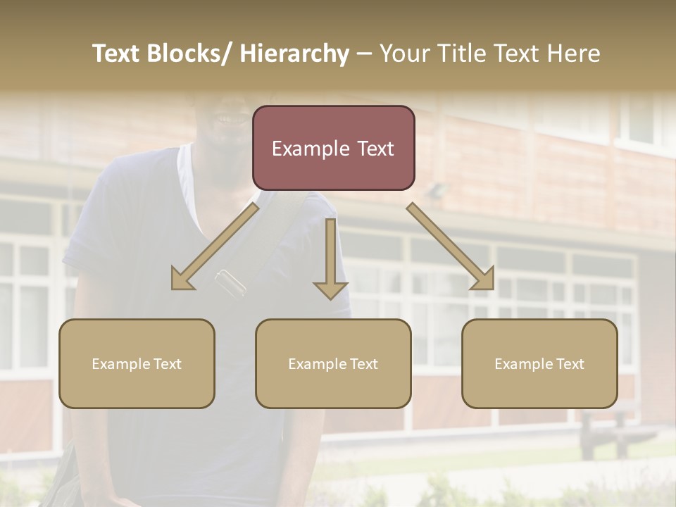 College Student Stood Outside PowerPoint Template