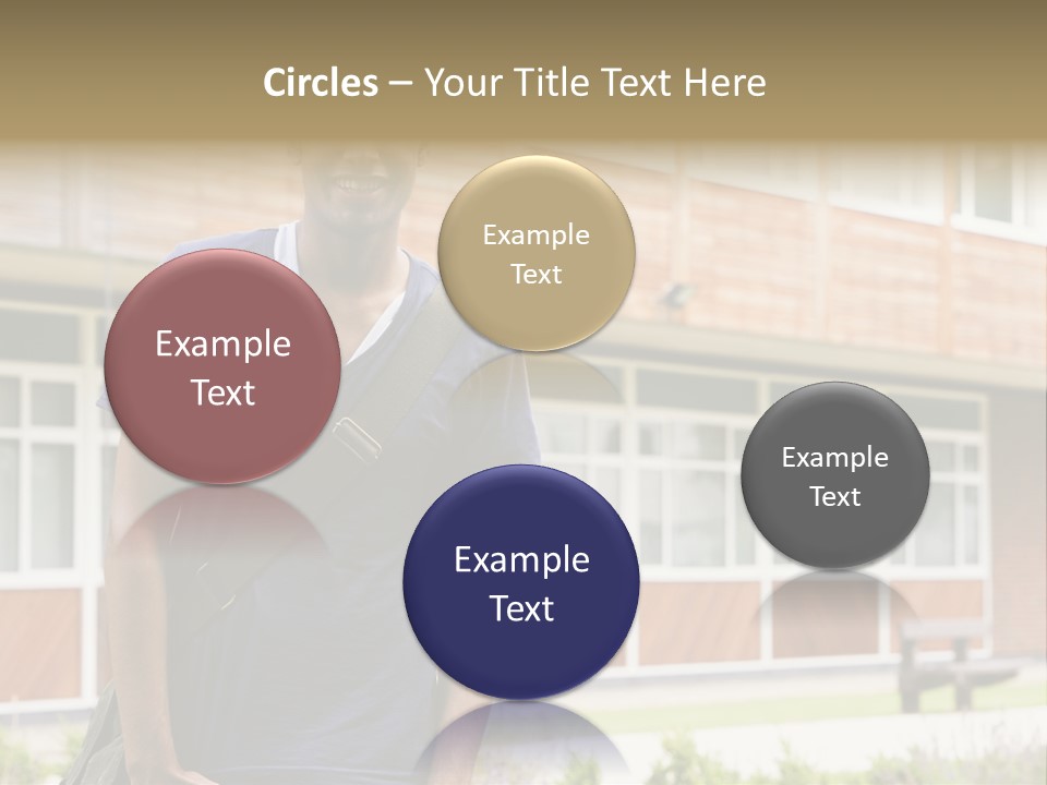 College Student Stood Outside PowerPoint Template