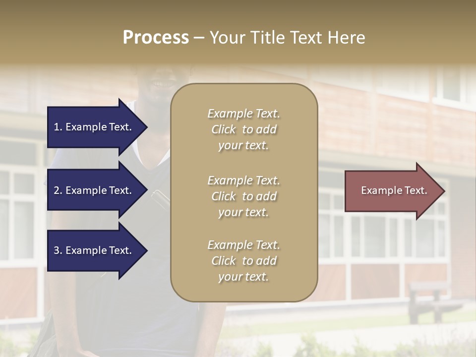 College Student Stood Outside PowerPoint Template