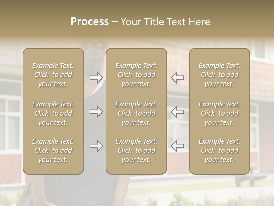 College Student Stood Outside PowerPoint Template