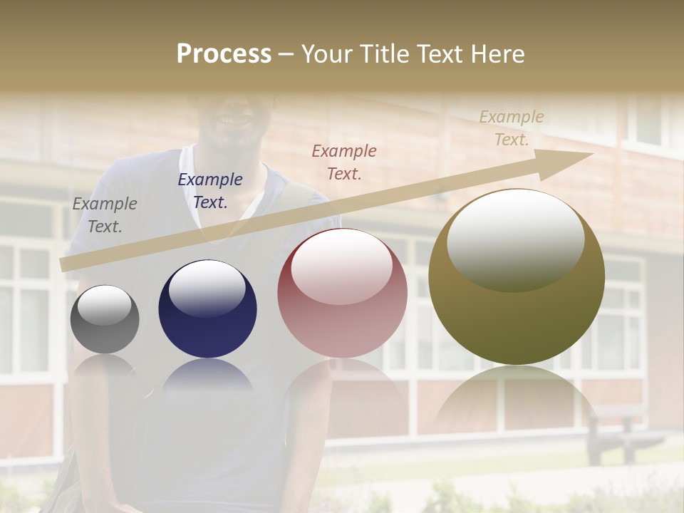 College Student Stood Outside PowerPoint Template