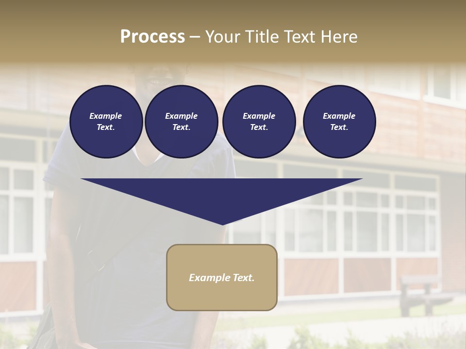 College Student Stood Outside PowerPoint Template