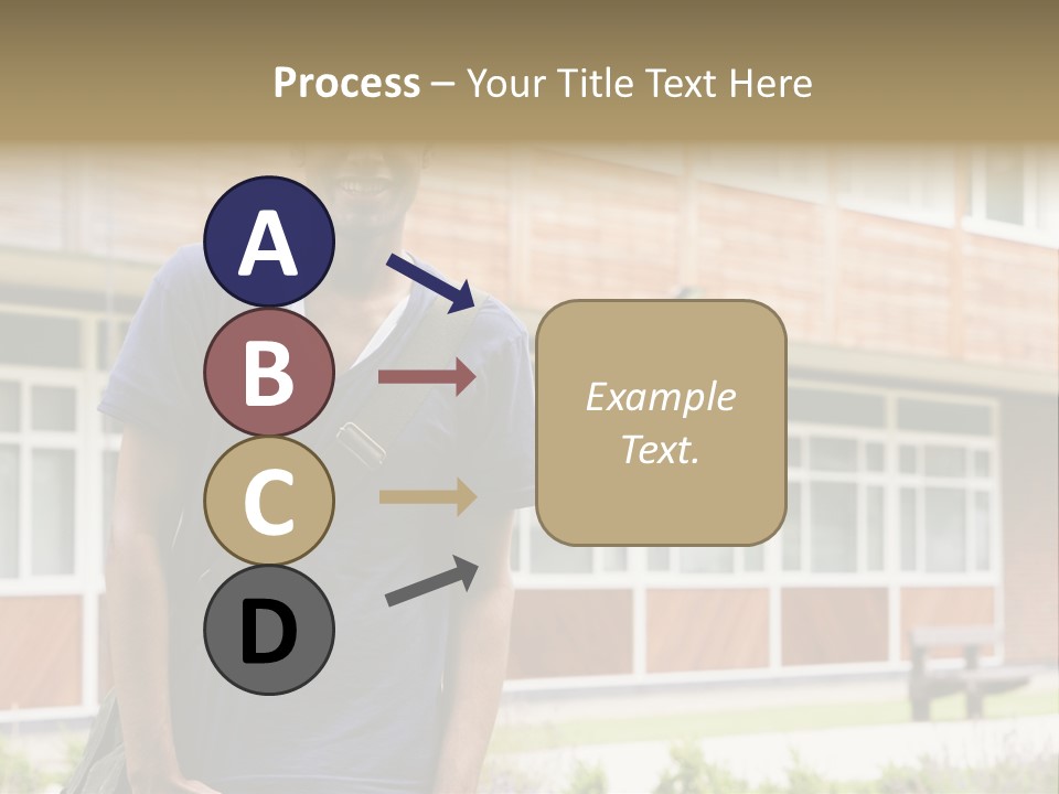 College Student Stood Outside PowerPoint Template