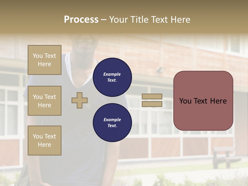 College Student Stood Outside PowerPoint Template