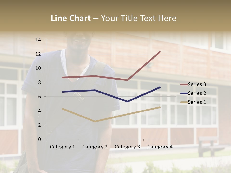 College Student Stood Outside PowerPoint Template