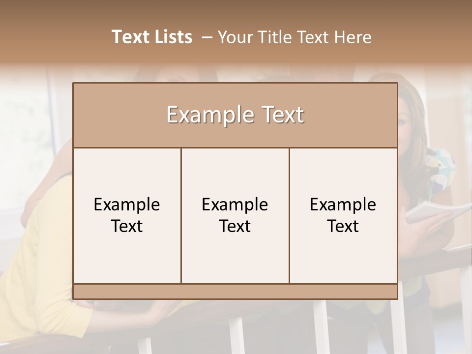 College Students Stood By Staircase PowerPoint Template