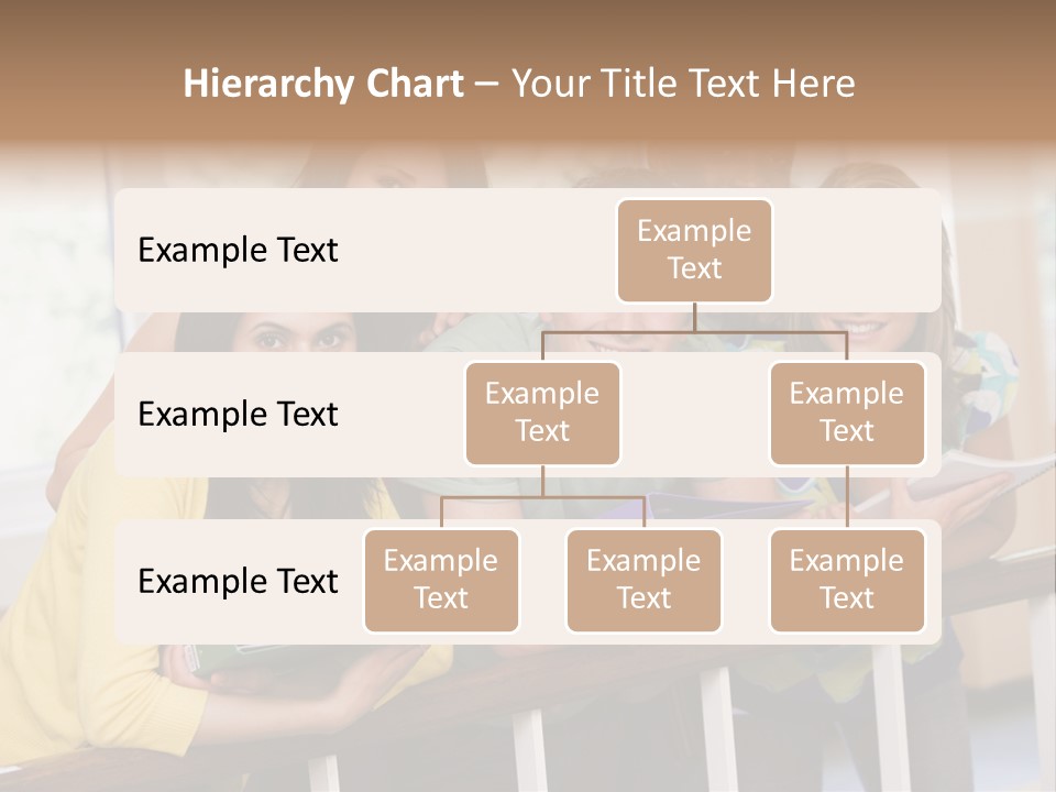 College Students Stood By Staircase PowerPoint Template