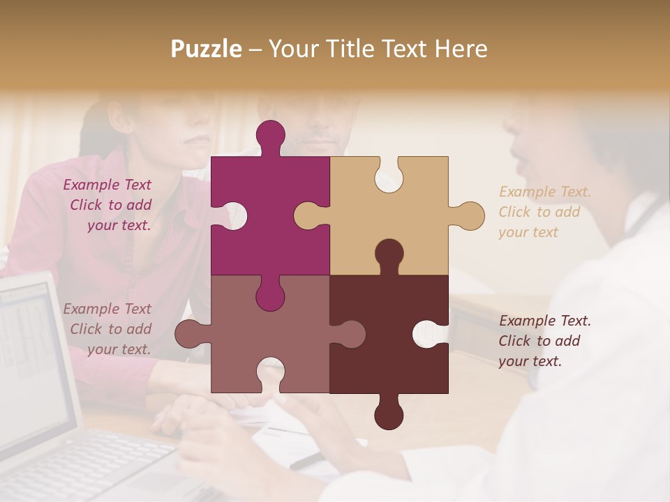 Doctor Checking Couples Details PowerPoint Template