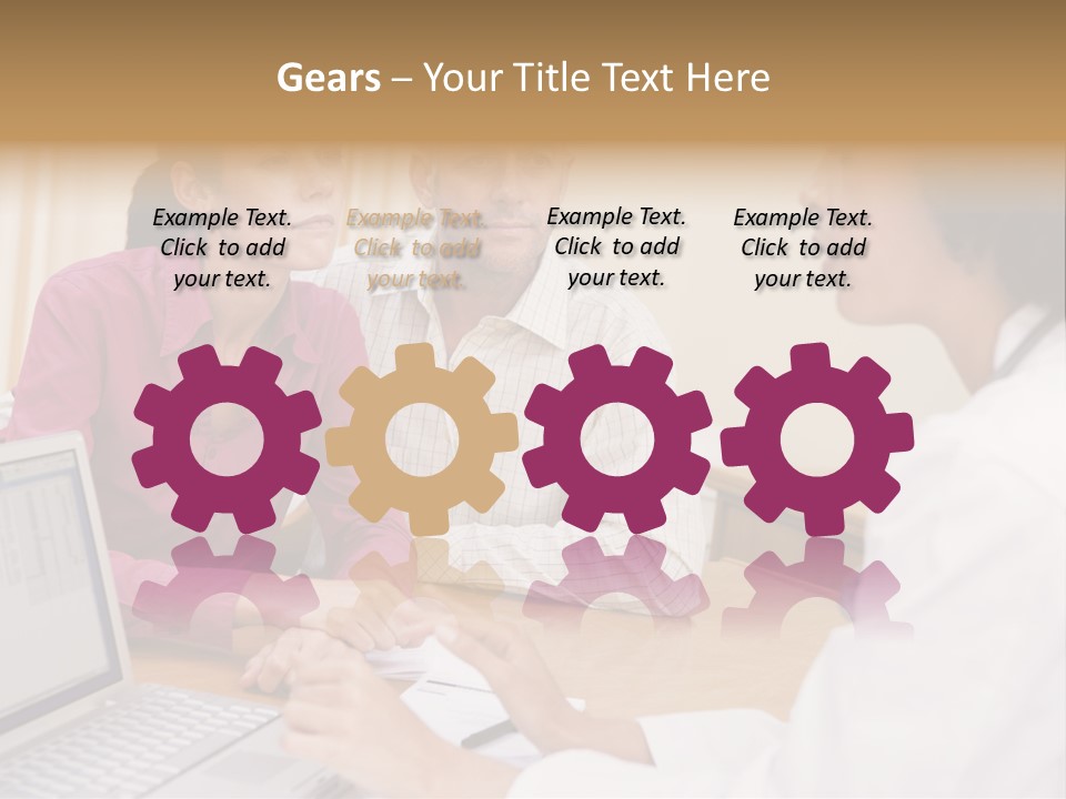 Doctor Checking Couples Details PowerPoint Template