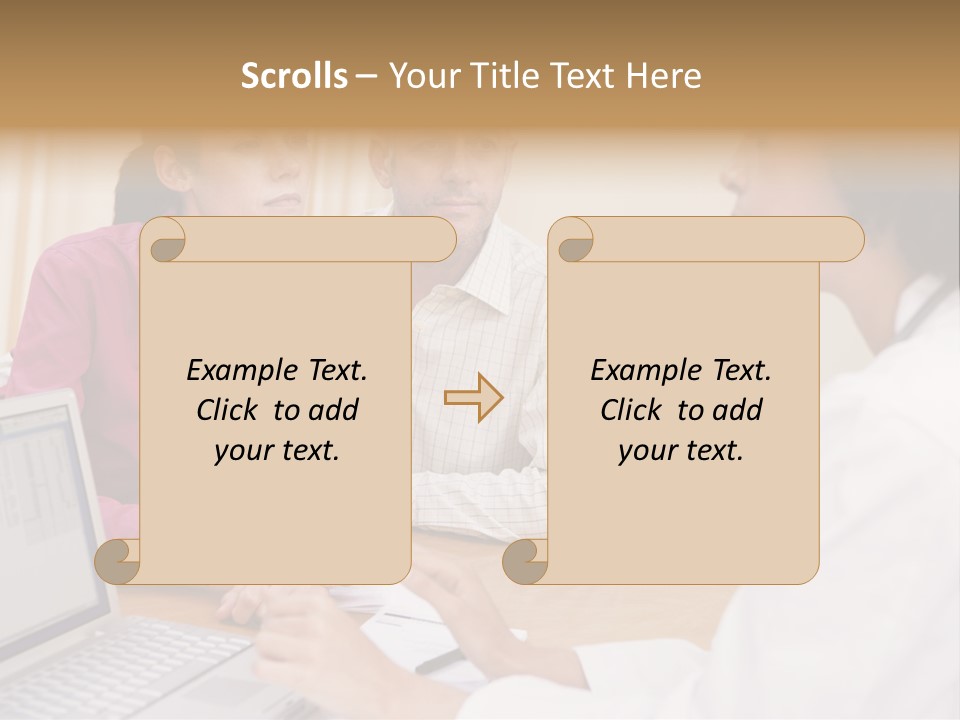 Doctor Checking Couples Details PowerPoint Template