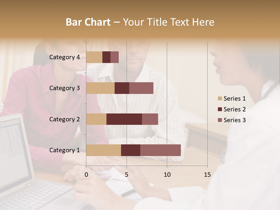 Doctor Checking Couples Details PowerPoint Template