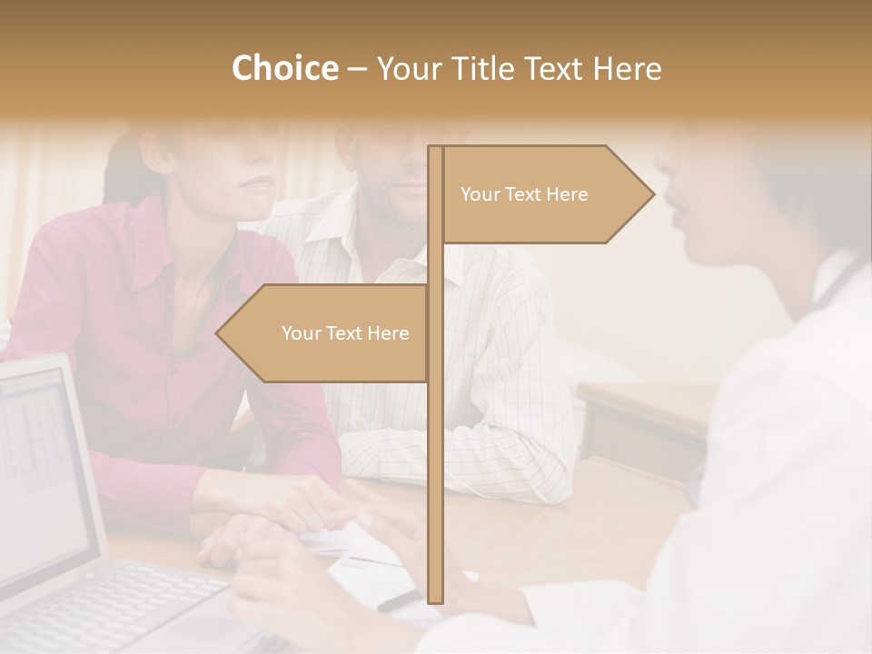 Doctor Checking Couples Details PowerPoint Template