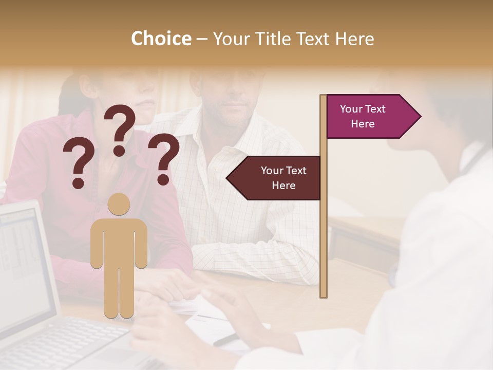 Doctor Checking Couples Details PowerPoint Template