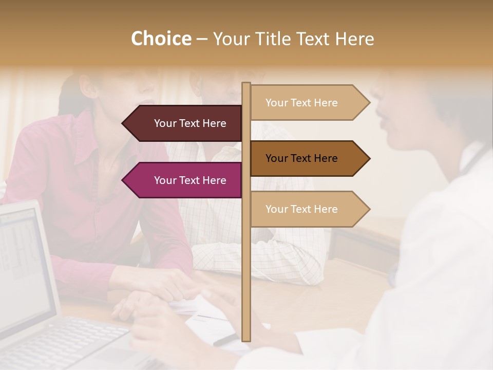 Doctor Checking Couples Details PowerPoint Template