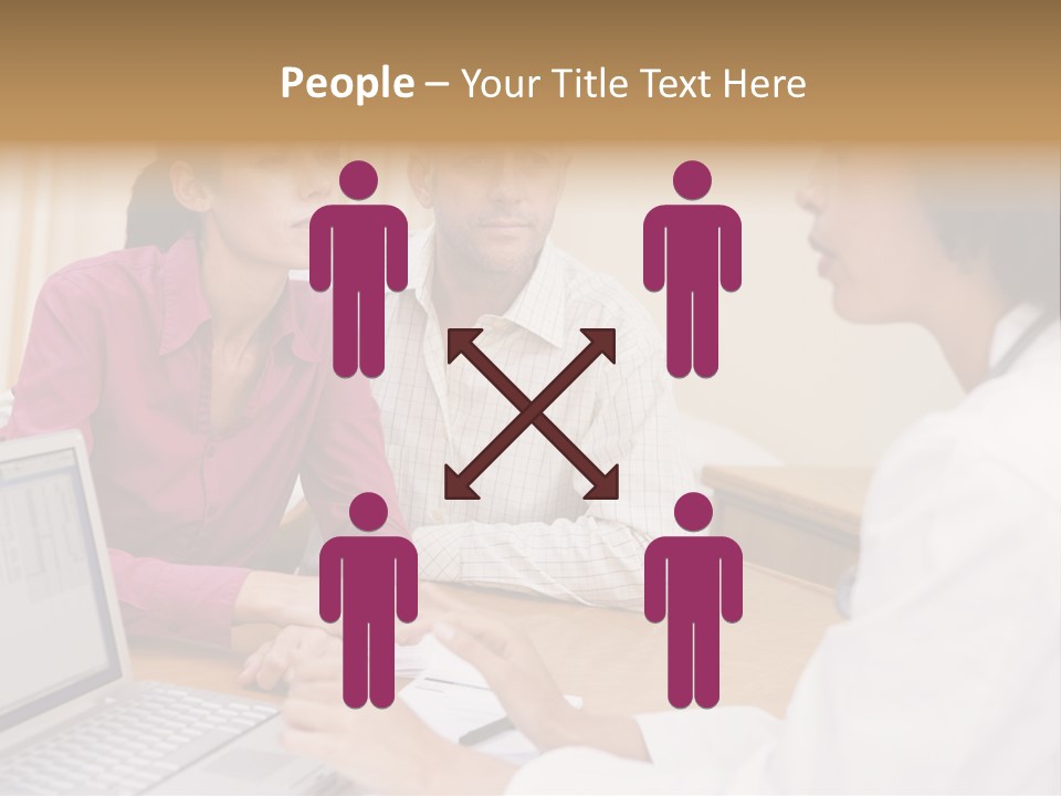 Doctor Checking Couples Details PowerPoint Template