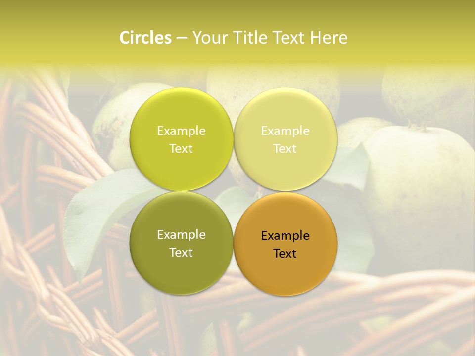 A Basket Filled With Green Apples Sitting On Top Of A Table PowerPoint Template