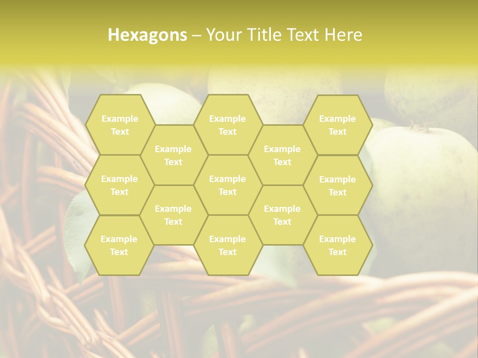 A Basket Filled With Green Apples Sitting On Top Of A Table PowerPoint Template