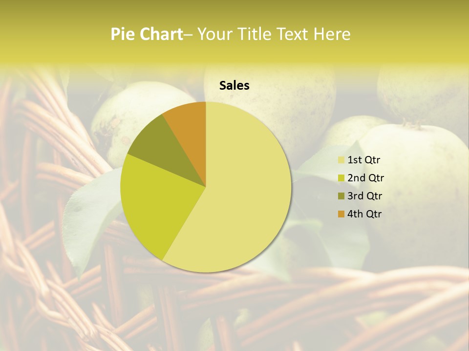 A Basket Filled With Green Apples Sitting On Top Of A Table PowerPoint Template