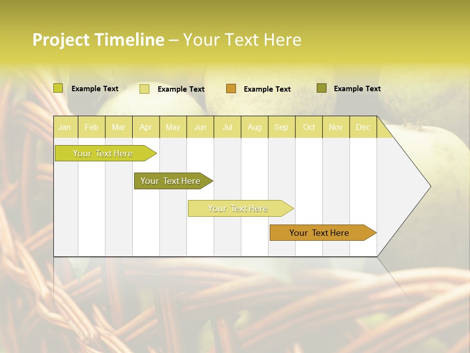 A Basket Filled With Green Apples Sitting On Top Of A Table PowerPoint Template