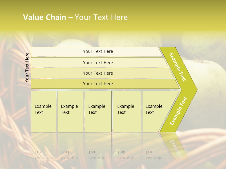 A Basket Filled With Green Apples Sitting On Top Of A Table PowerPoint Template