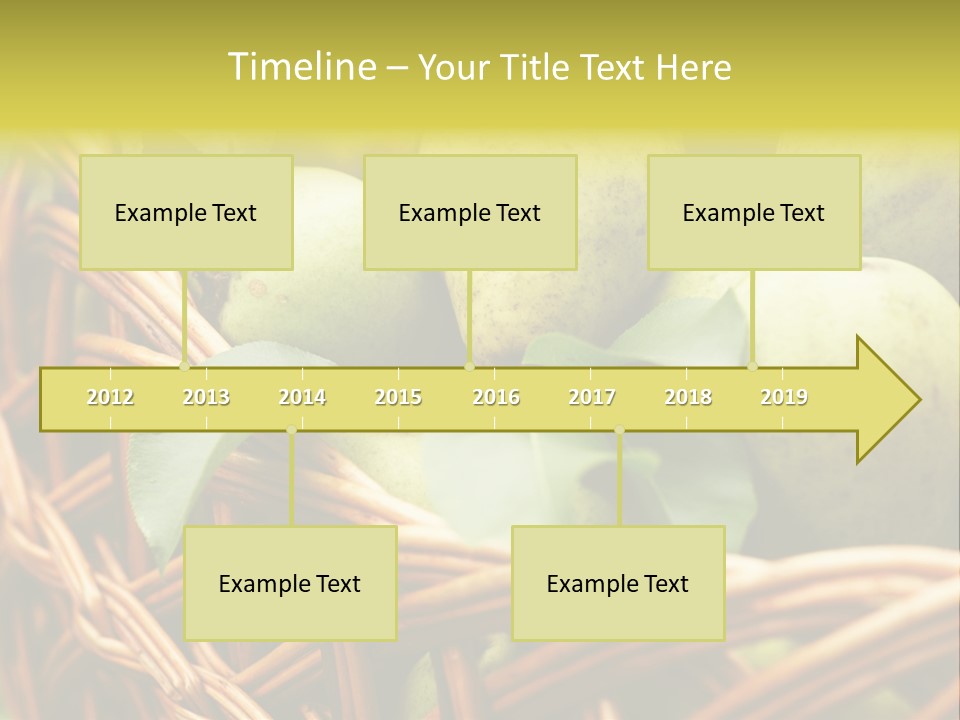 A Basket Filled With Green Apples Sitting On Top Of A Table PowerPoint Template