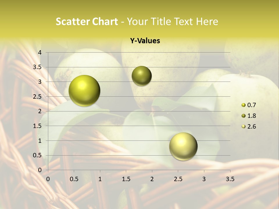 A Basket Filled With Green Apples Sitting On Top Of A Table PowerPoint Template