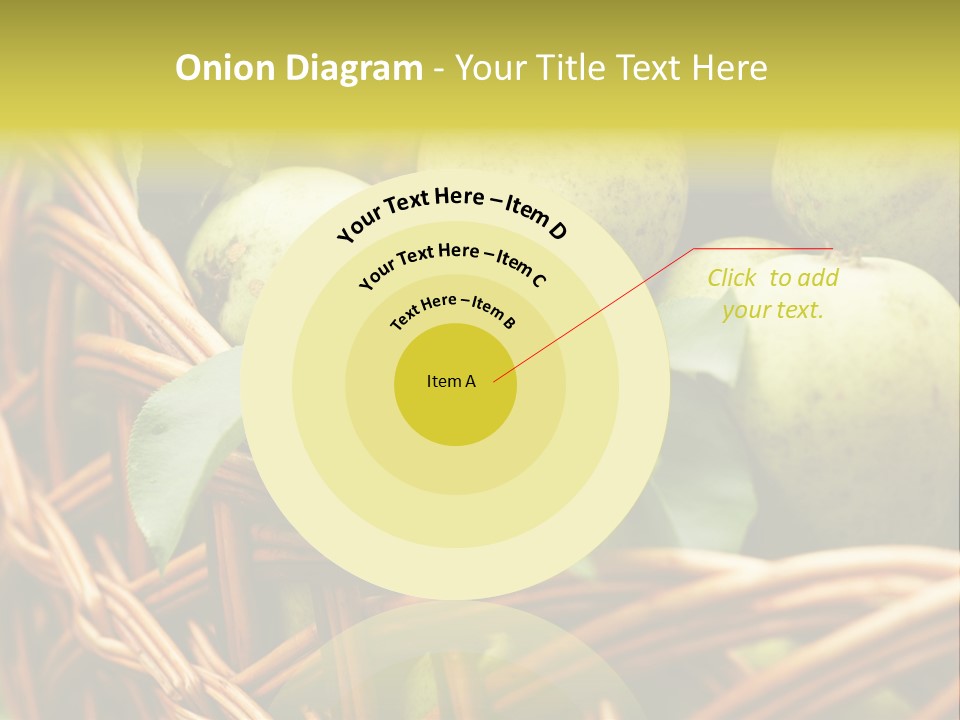 A Basket Filled With Green Apples Sitting On Top Of A Table PowerPoint Template