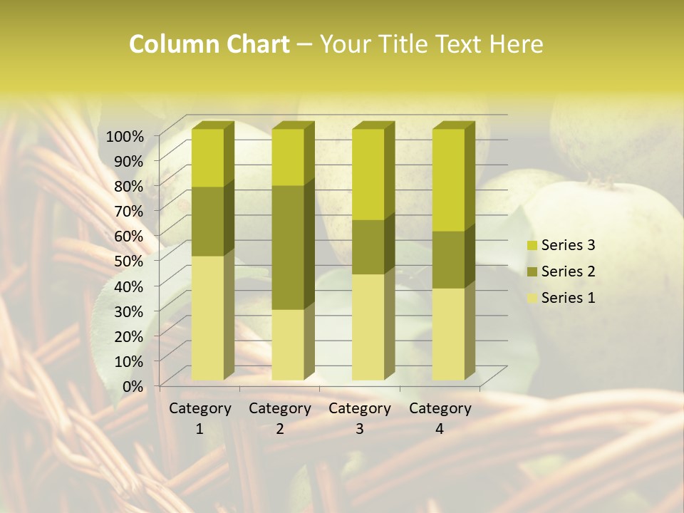 A Basket Filled With Green Apples Sitting On Top Of A Table PowerPoint Template