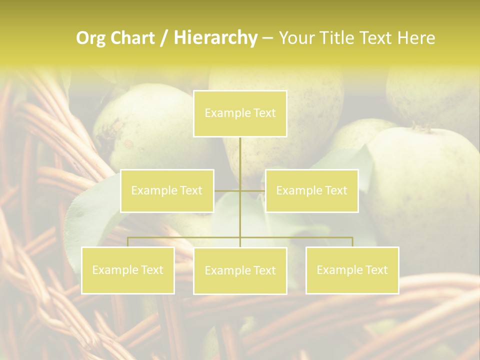 A Basket Filled With Green Apples Sitting On Top Of A Table PowerPoint Template