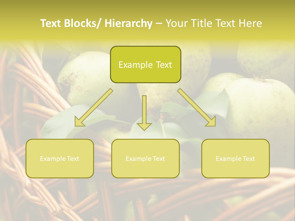 A Basket Filled With Green Apples Sitting On Top Of A Table PowerPoint Template
