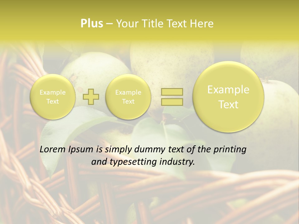 A Basket Filled With Green Apples Sitting On Top Of A Table PowerPoint Template
