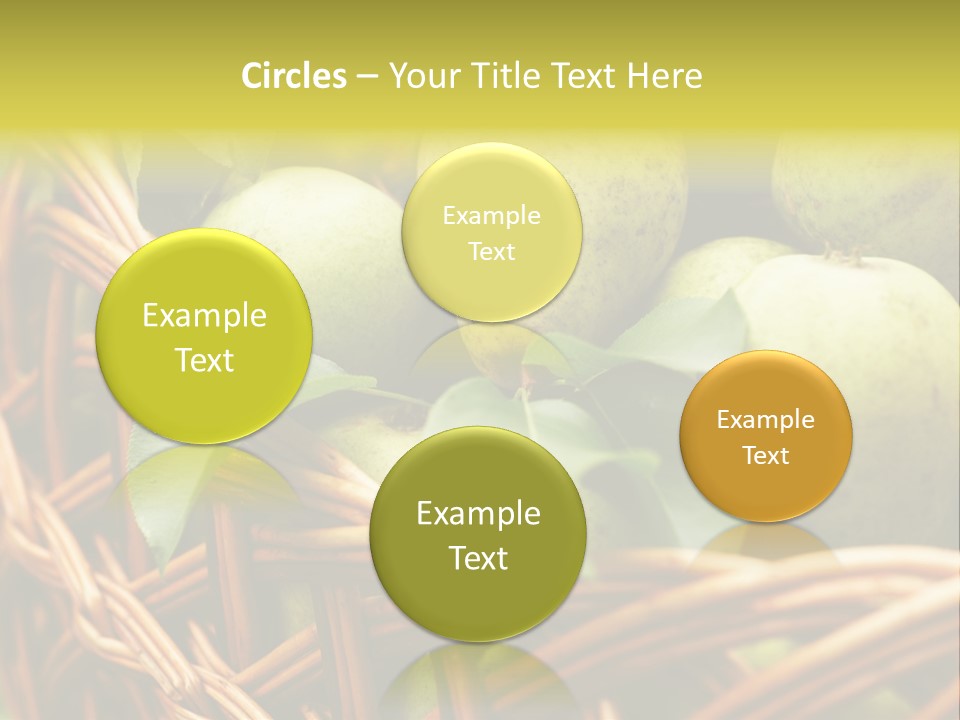A Basket Filled With Green Apples Sitting On Top Of A Table PowerPoint Template