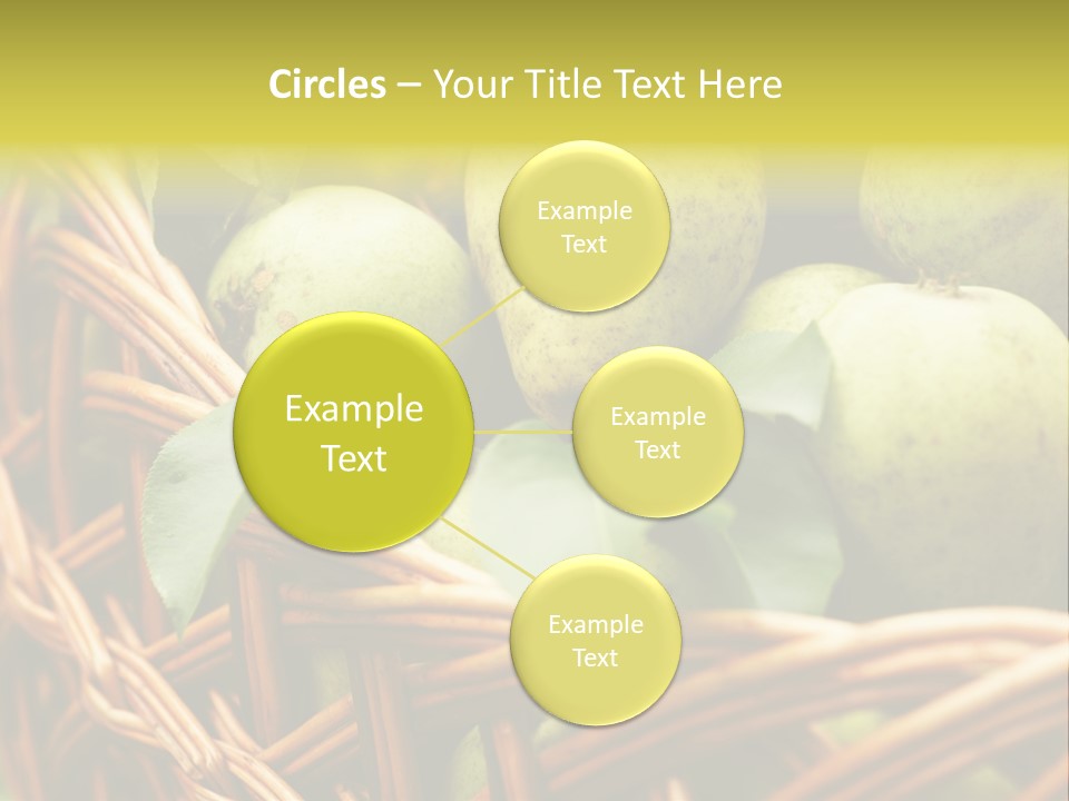 A Basket Filled With Green Apples Sitting On Top Of A Table PowerPoint Template