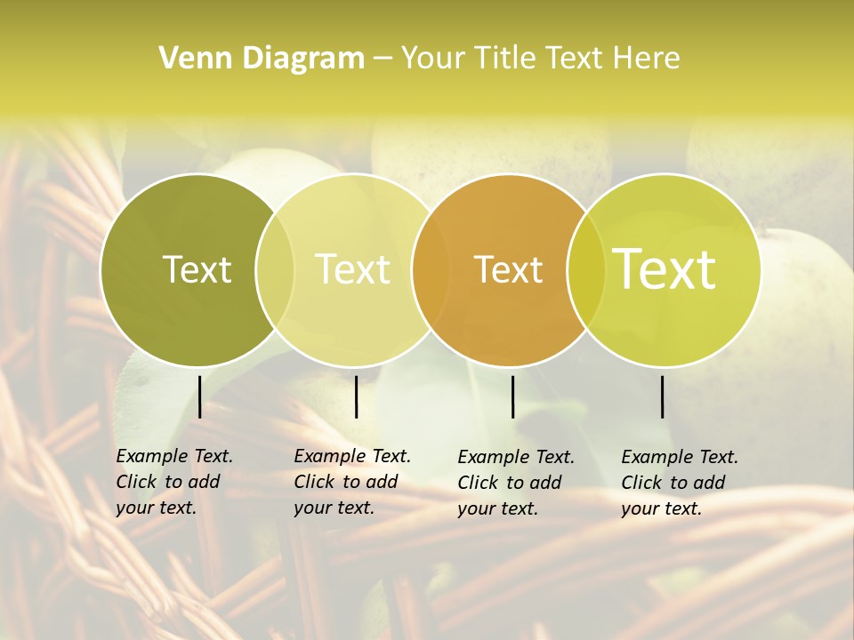 A Basket Filled With Green Apples Sitting On Top Of A Table PowerPoint Template