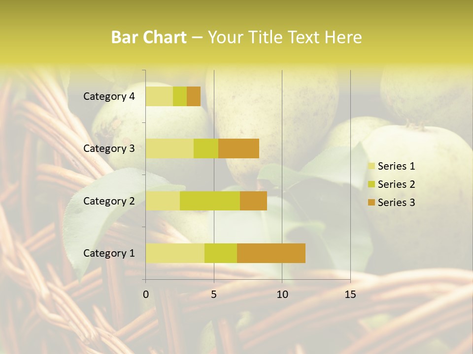 A Basket Filled With Green Apples Sitting On Top Of A Table PowerPoint Template